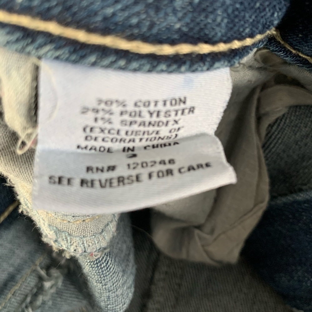 Size 3 Wallflower Blue Jean denim miniskirt Junior - Picture 5 of 5